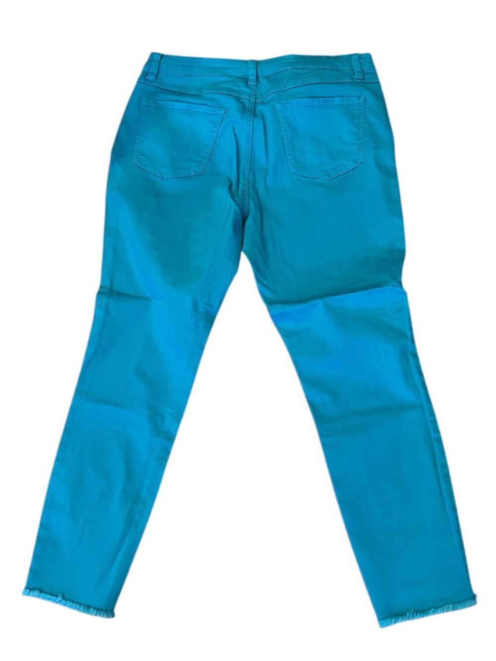 FJD Olivia Turquoise Jeans with Fringe Hem Size 12 - Picture 2 of 7